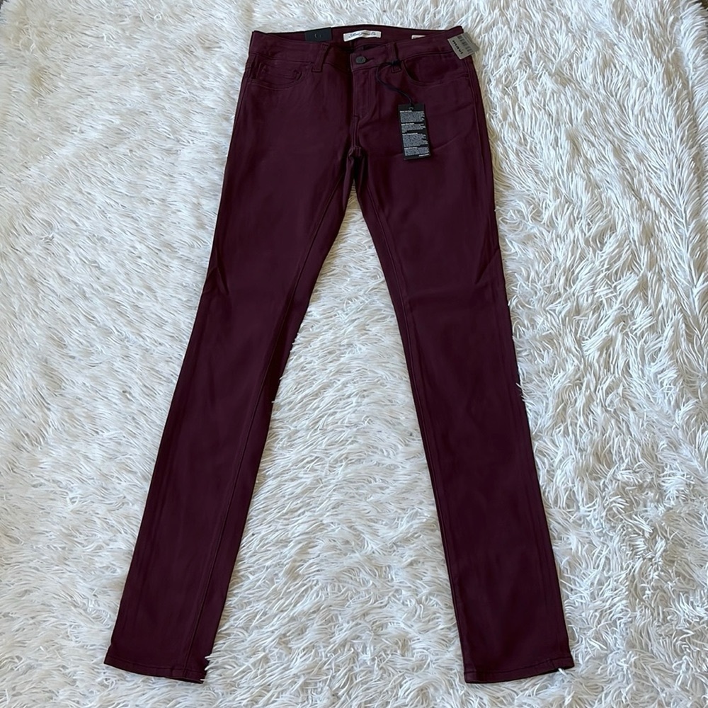 New Mavi adrianna Mid rise Super skinny jeans Maroon size 27/33